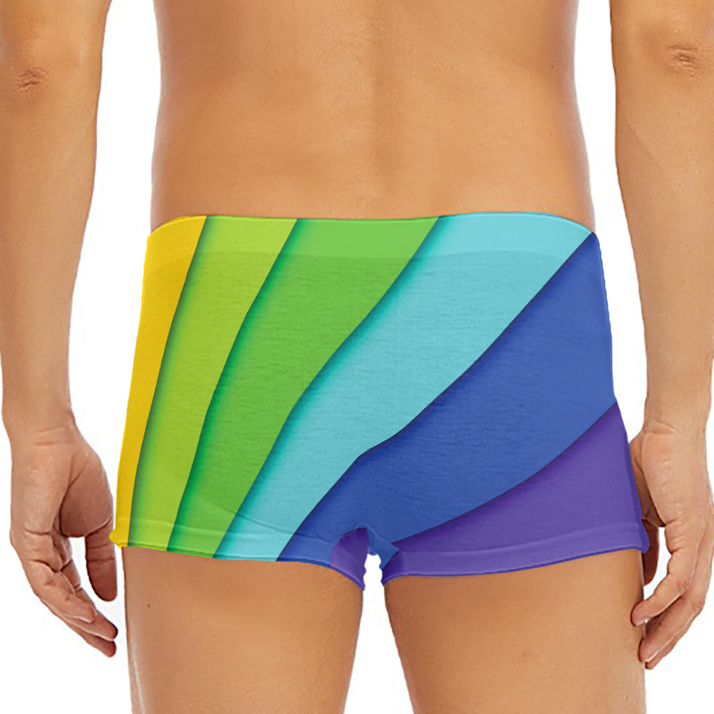 Rainbow Shades Print Men's Short Boxer Briefs