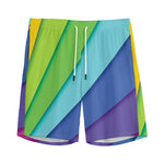 Rainbow Shades Print Men's Sports Shorts
