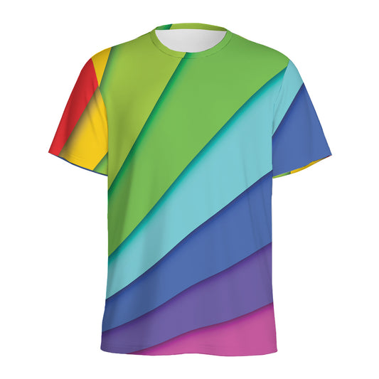 Rainbow Shades Print Men's Sports T-Shirt