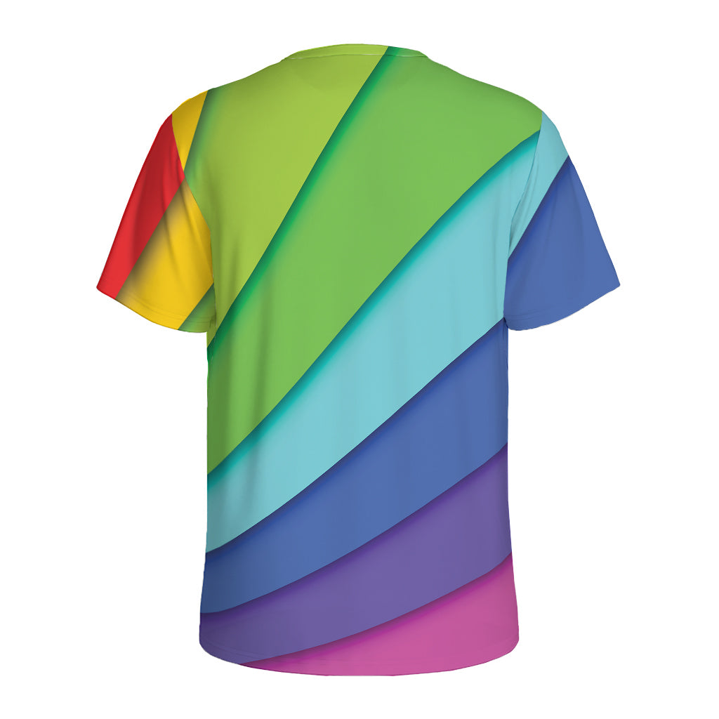 Rainbow Shades Print Men's Sports T-Shirt