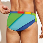Rainbow Shades Print Men's Swim Briefs