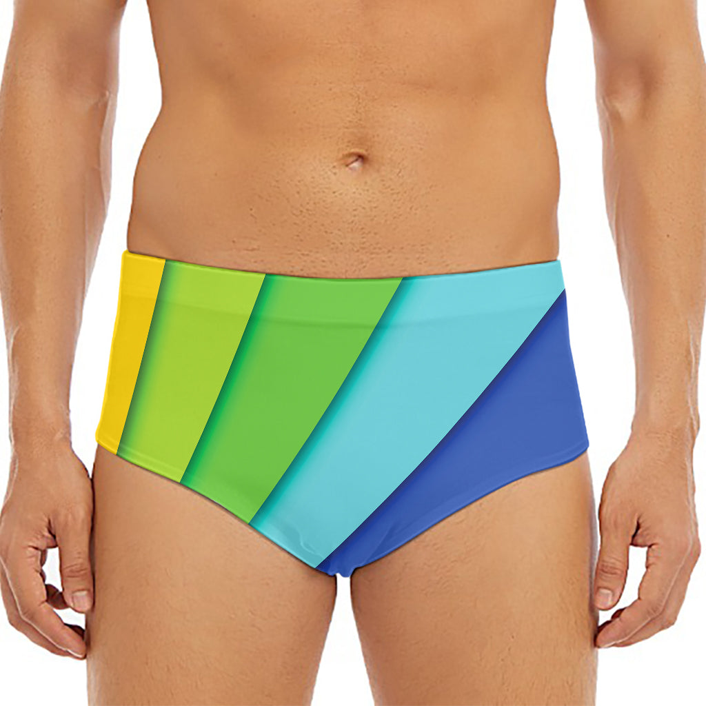 Rainbow Shades Print Men's Triangle Swim Briefs