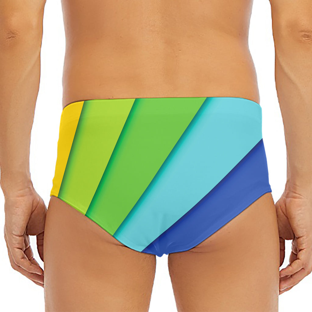 Rainbow Shades Print Men's Triangle Swim Briefs