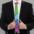 Rainbow Shades Print Necktie