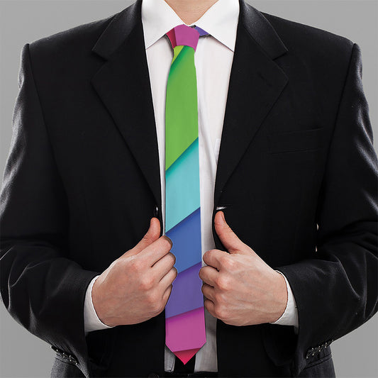 Rainbow Shades Print Necktie