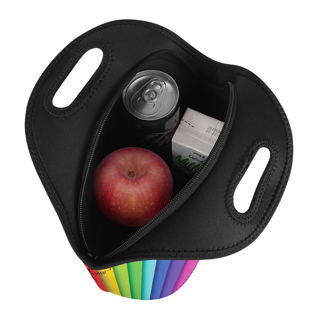 Rainbow Shades Print Neoprene Lunch Bag