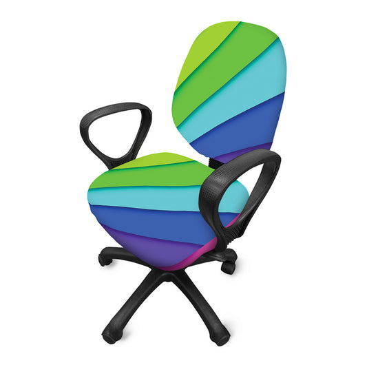 Rainbow Shades Print Office Chair Cover