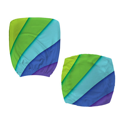 Rainbow Shades Print Office Chair Cover