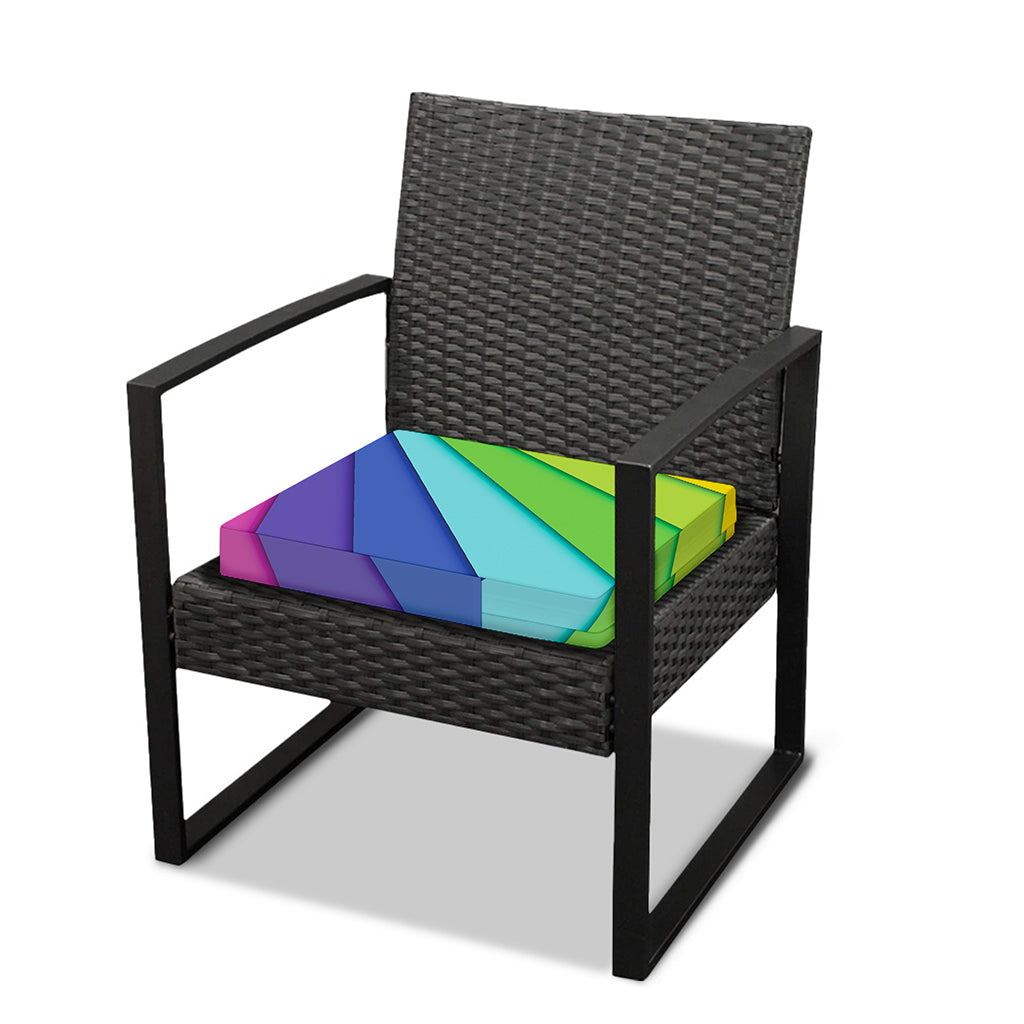 Rainbow Shades Print Outdoor Seat Cushion Cover