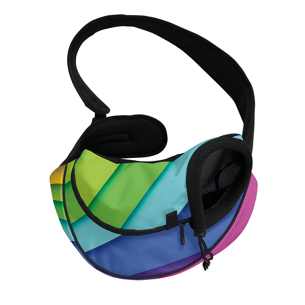 Rainbow Shades Print Pet Sling Carrier