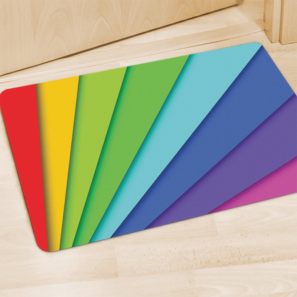 Rainbow Shades Print Polyester Doormat