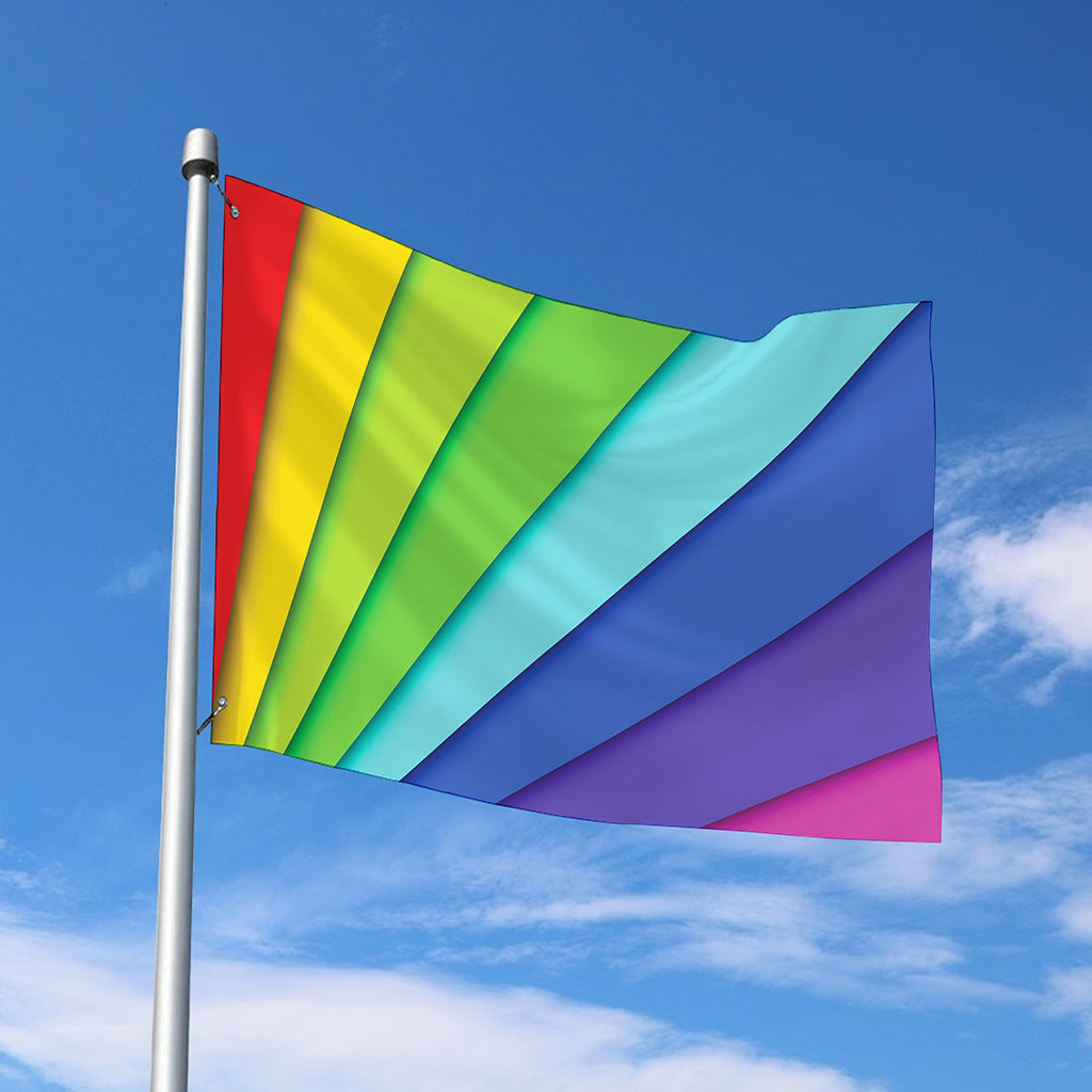 Rainbow Shades Print Polyester Flag