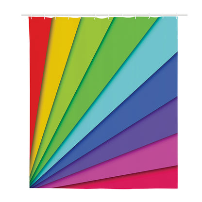 Rainbow Shades Print Polyester Shower Curtain