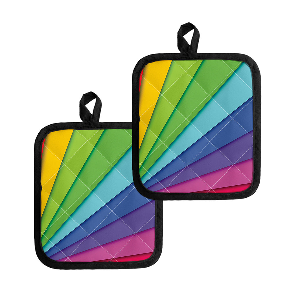 Rainbow Shades Print Pot Holders