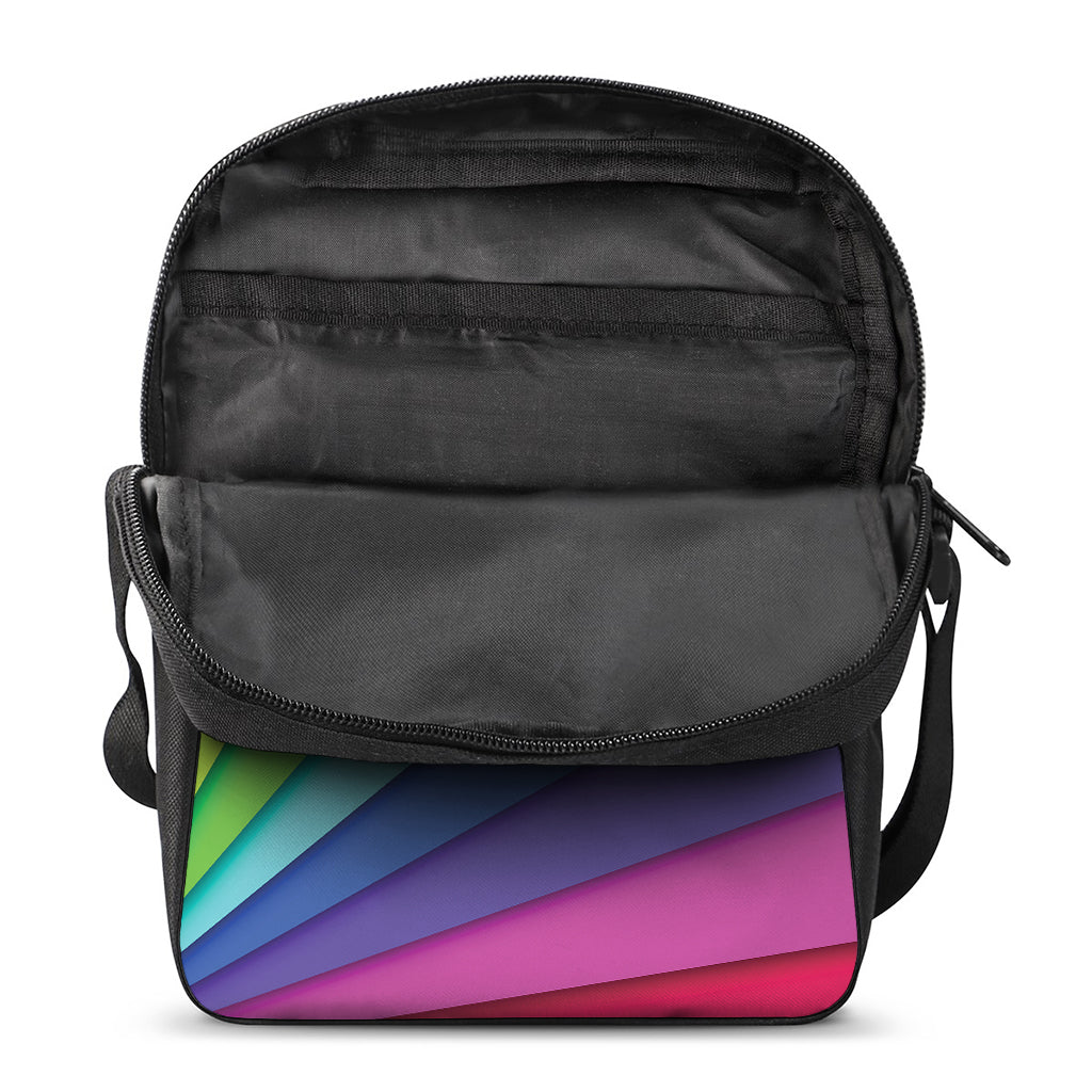 Rainbow Shades Print Rectangular Crossbody Bag