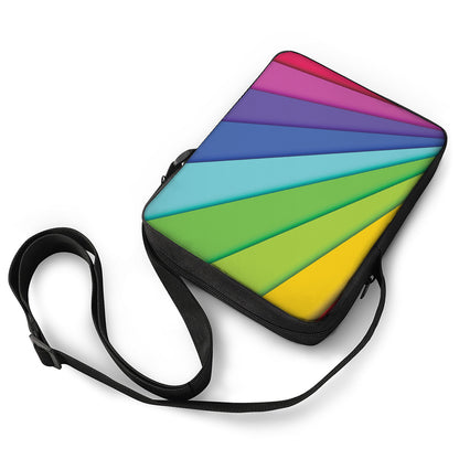 Rainbow Shades Print Rectangular Crossbody Bag