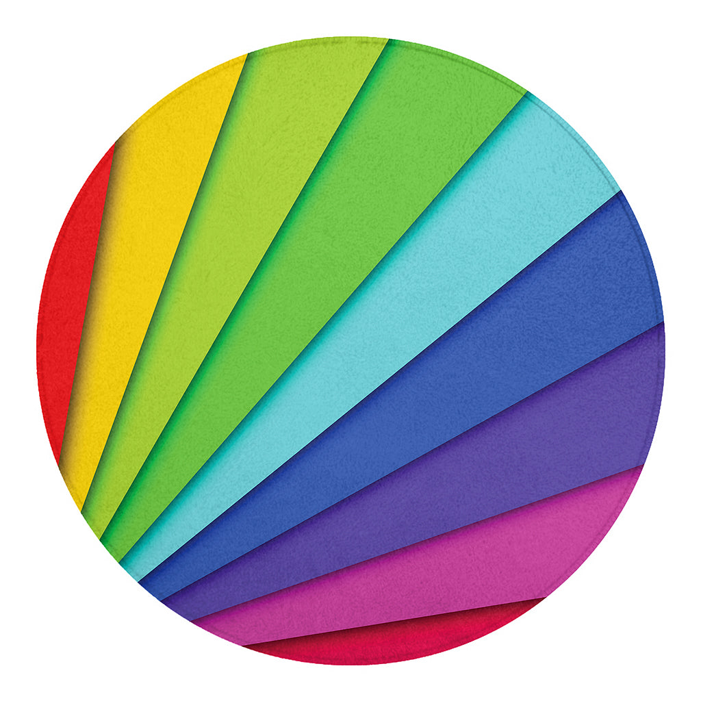 Rainbow Shades Print Round Blanket