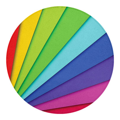 Rainbow Shades Print Round Blanket