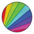 Rainbow Shades Print Round Floor Mat