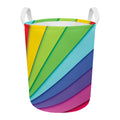Rainbow Shades Print Round Laundry Basket