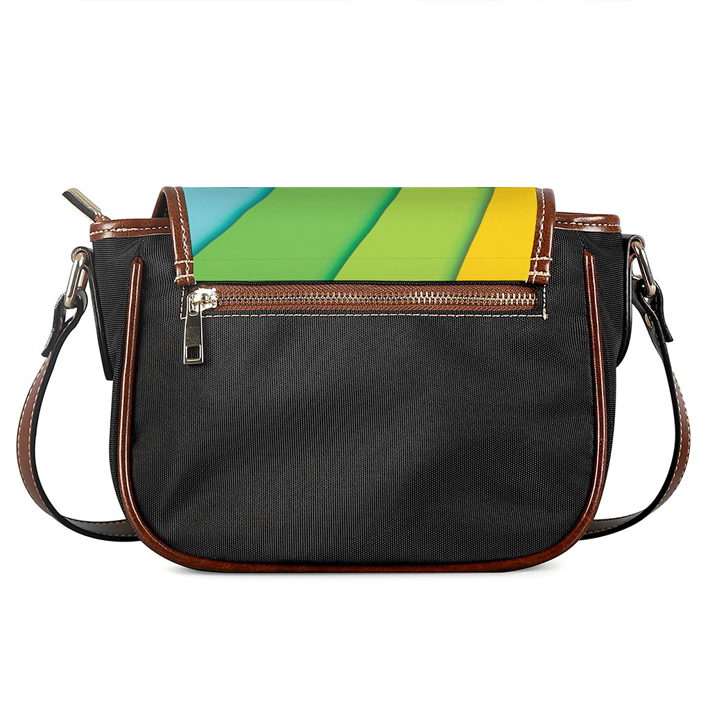 Rainbow Shades Print Saddle Bag