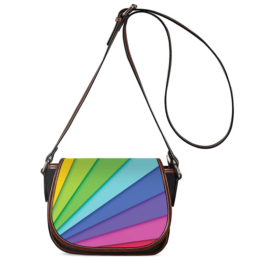 Rainbow Shades Print Saddle Bag