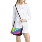 Rainbow Shades Print Saddle Bag