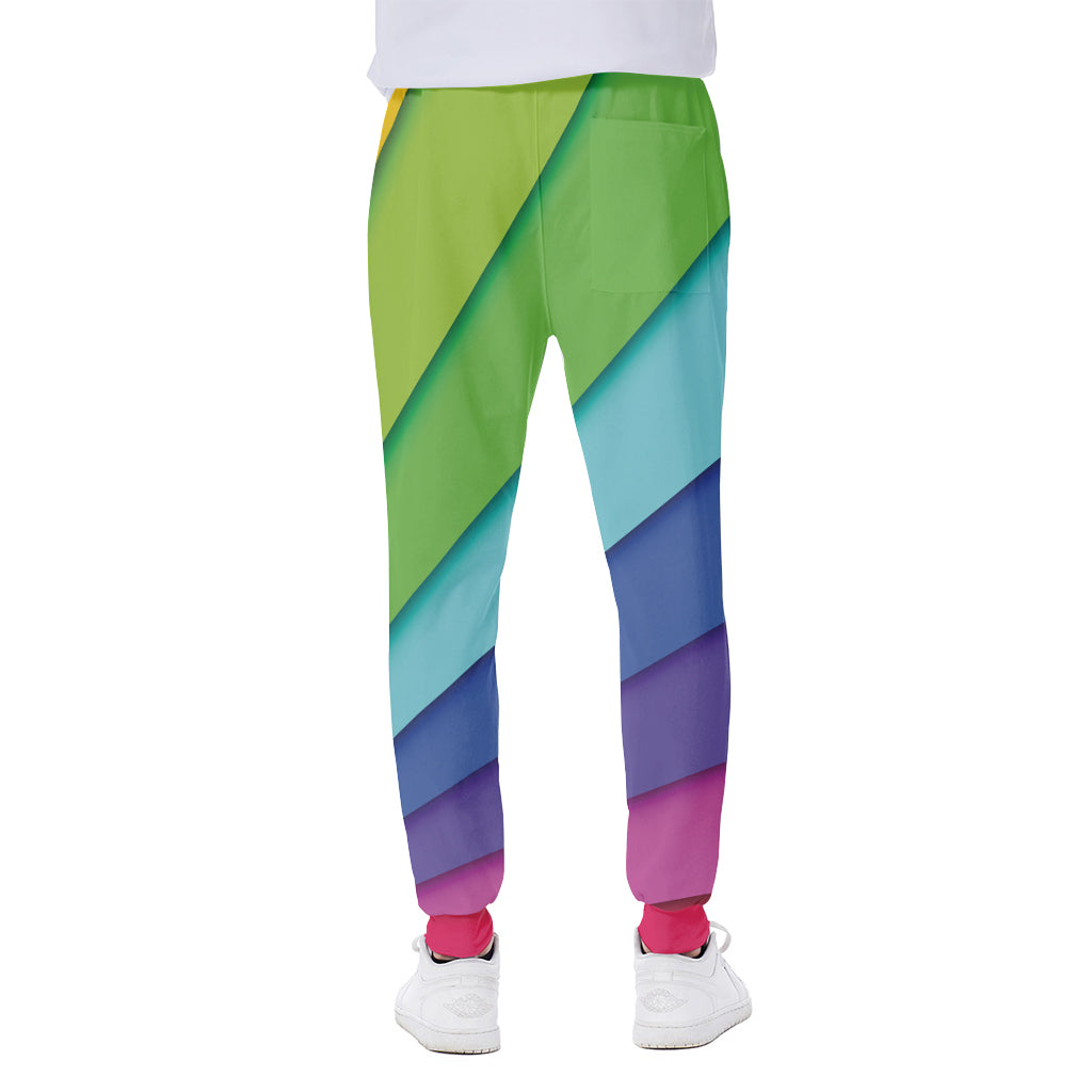 Rainbow Shades Print Scuba Joggers