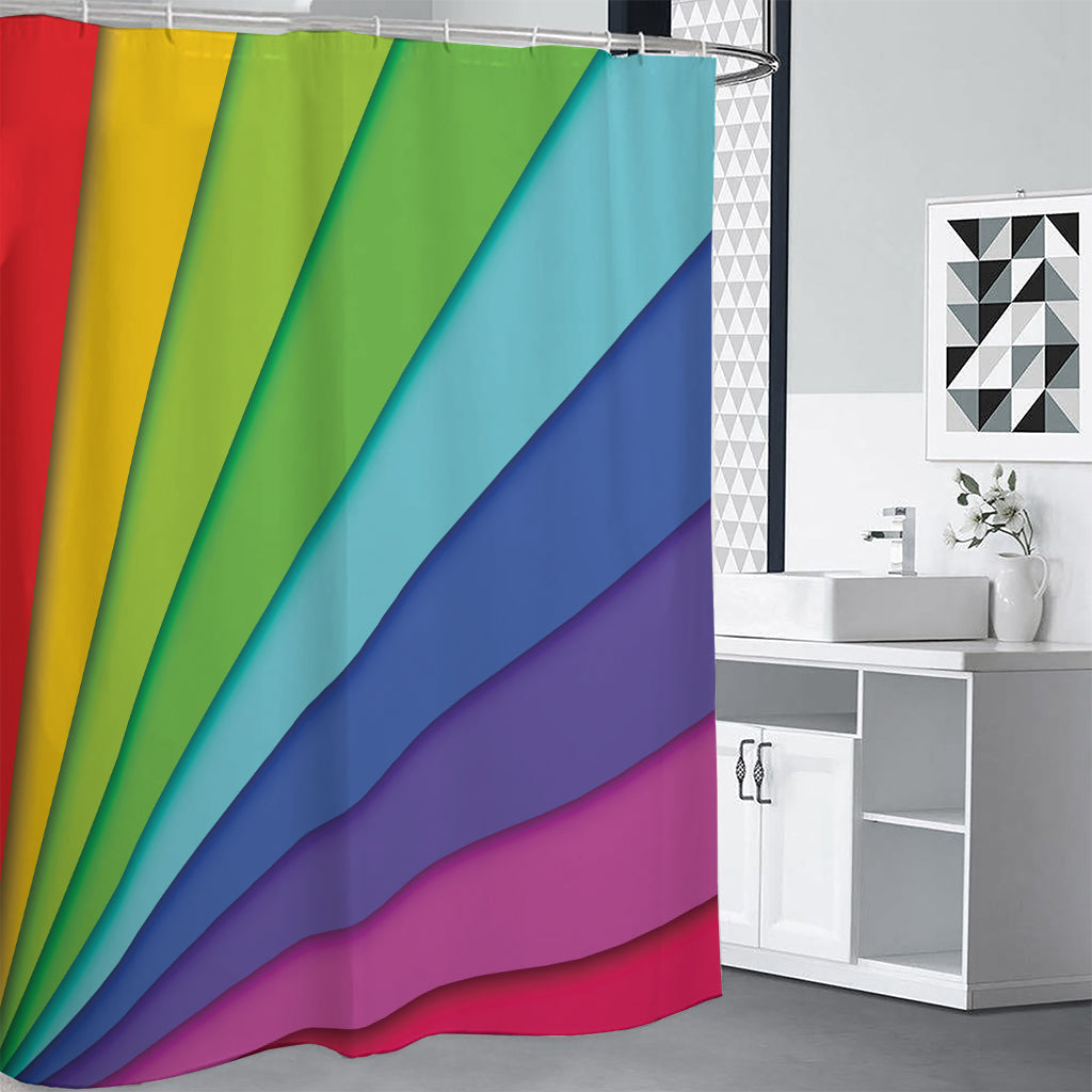 Rainbow Shades Print Shower Curtain
