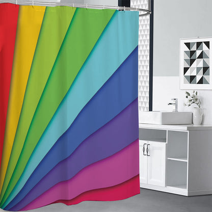 Rainbow Shades Print Shower Curtain
