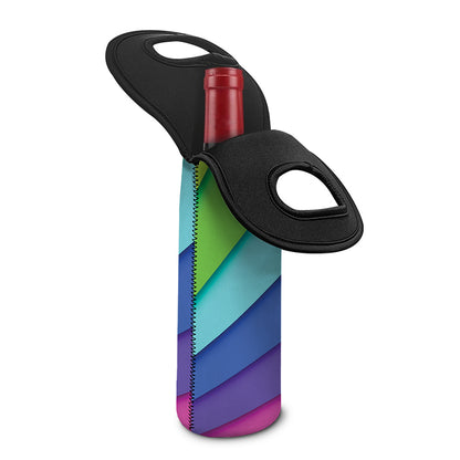 Rainbow Shades Print Single Neoprene Wine Tote