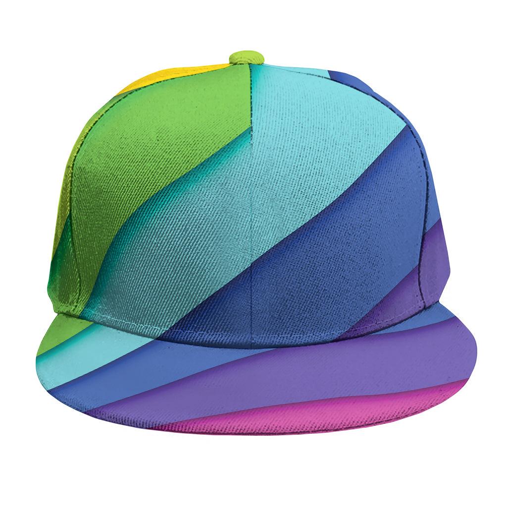 Rainbow Shades Print Snapback Cap