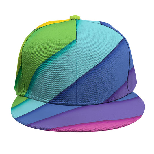 Rainbow Shades Print Snapback Cap