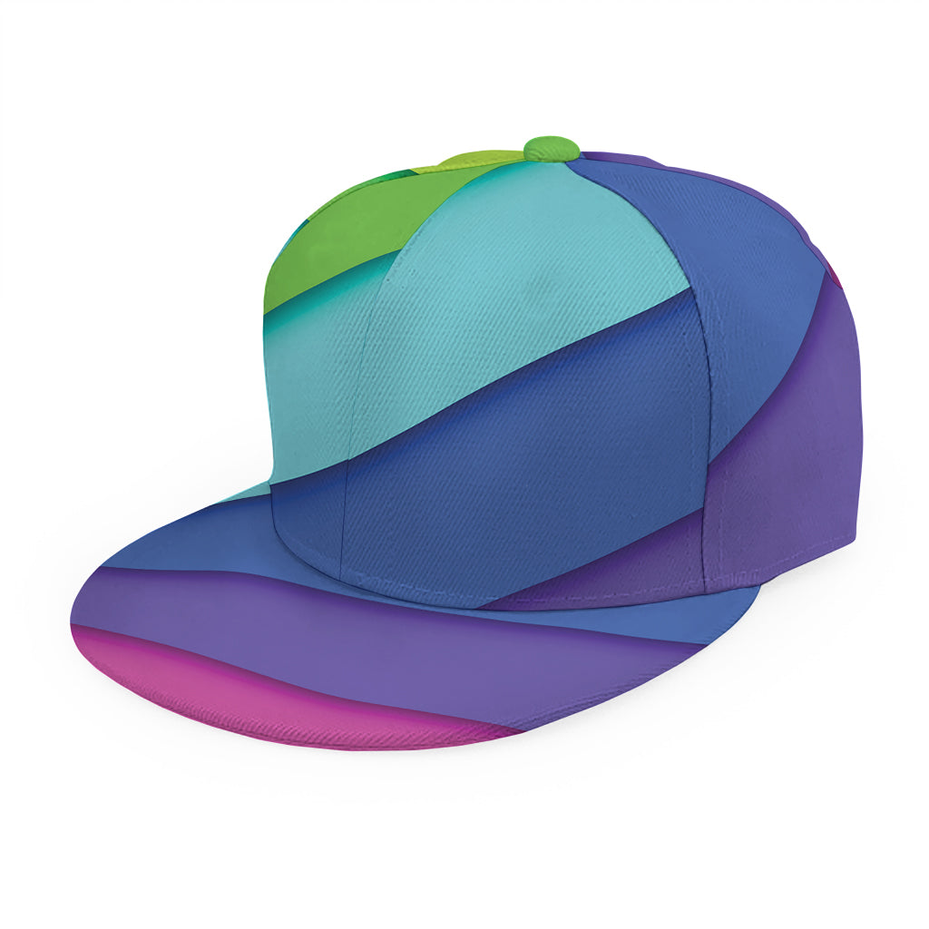 Rainbow Shades Print Snapback Cap