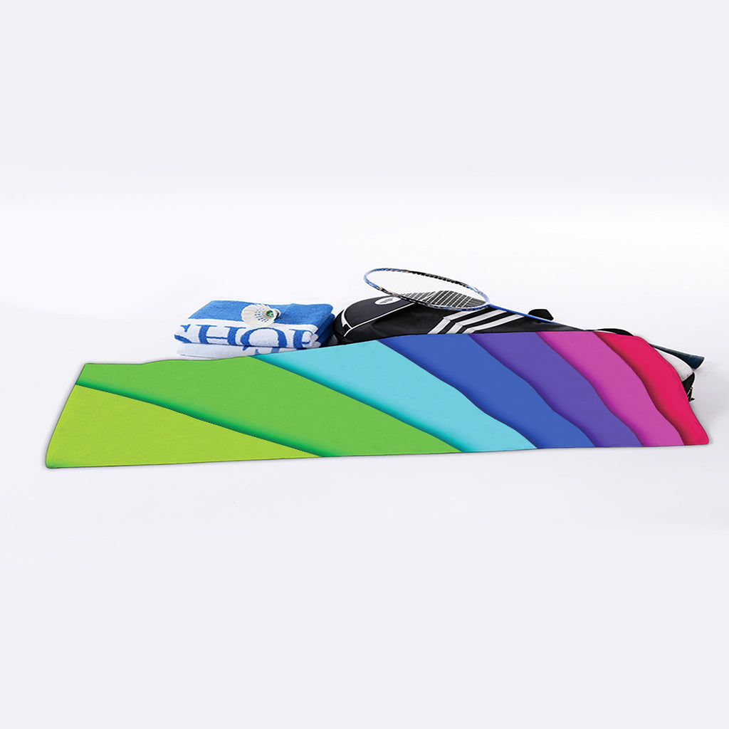 Rainbow Shades Print Sports Towel