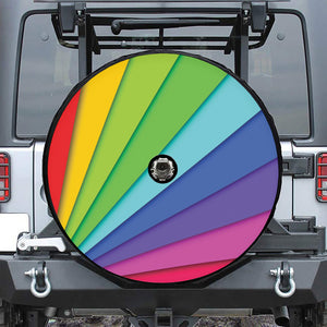 Rainbow Shades Print Tire Cover With Camera Hole