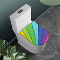 Rainbow Shades Print Toilet Lid Cover