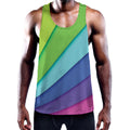 Rainbow Shades Print Men's Workout Tank Top