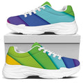 Rainbow Shades Print White Chunky Shoes