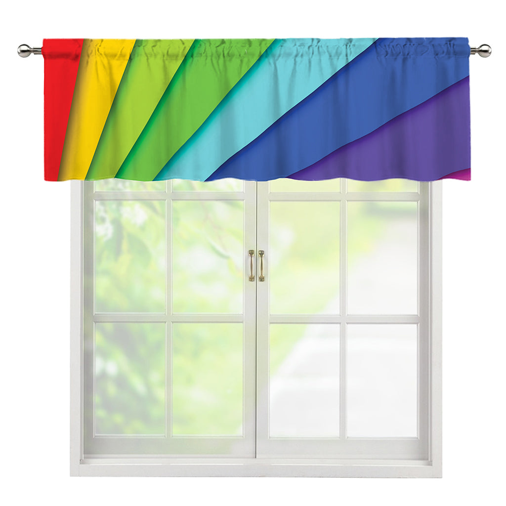 Rainbow Shades Print Window Valance