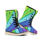 Rainbow Shades Print Winter Boots