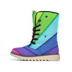Rainbow Shades Print Winter Boots