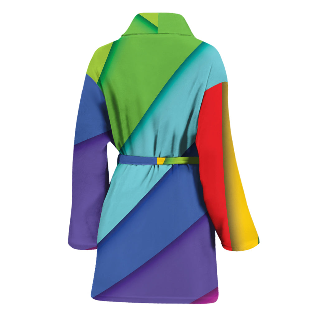 Rainbow Shades Print Women's Bathrobe