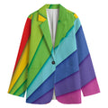 Rainbow Shades Print Women's Blazer