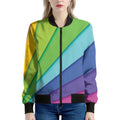 Rainbow Shades Print Women's Bomber Jacket