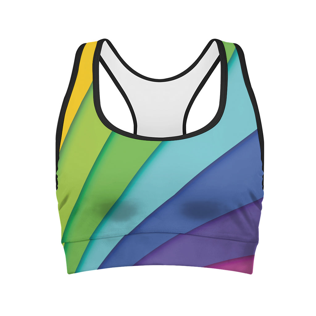 Rainbow Shades Print Women's Sports Bra