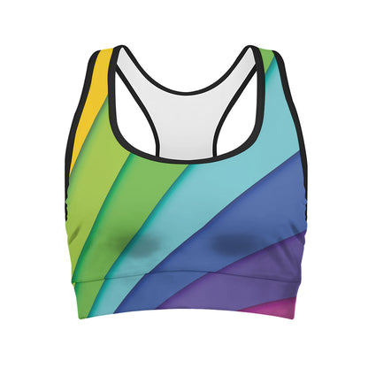 Rainbow Shades Print Women's Sports Bra