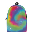 Rainbow Spiral Tie Dye Print School Backpack