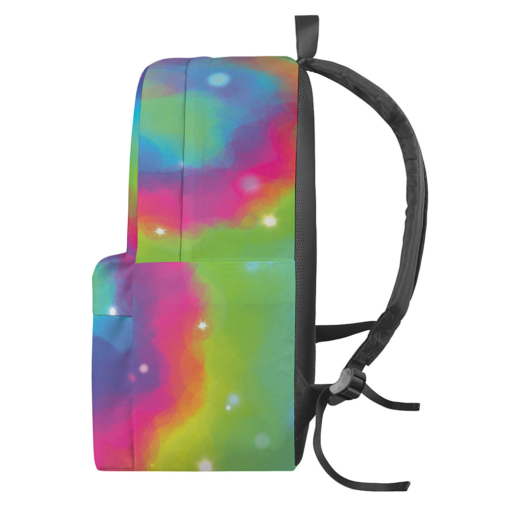 Rainbow Spiral Tie Dye Print Backpack