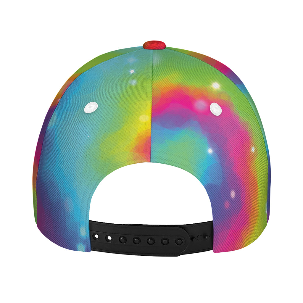 Rainbow Spiral Tie Dye Print Baseball Cap